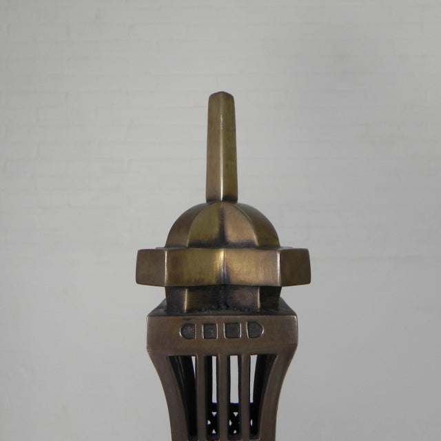 Large High Bronze Eiffel Tower with Lighting, 1970s For Sale - Image 14 of 18