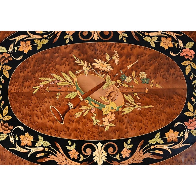 Antique Napoleon III Marquetry Side Table, 1800s For Sale - Image 6 of 18
