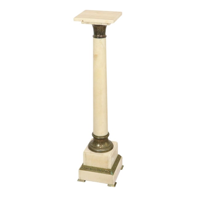 Antique Onyx Marble and Bronze Column, 1890s For Sale - Image 9 of 18