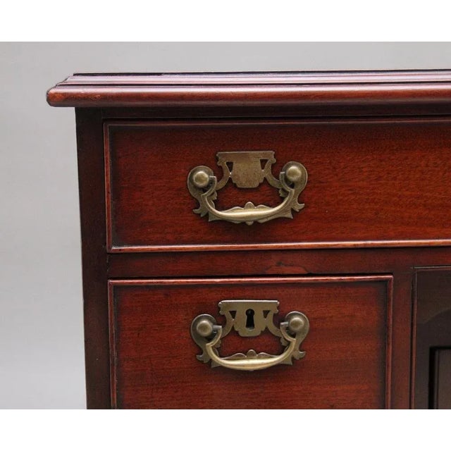 Late 18th Century 18th Century Mahogany Kneehole Desk, 1780s For Sale - Image 5 of 13
