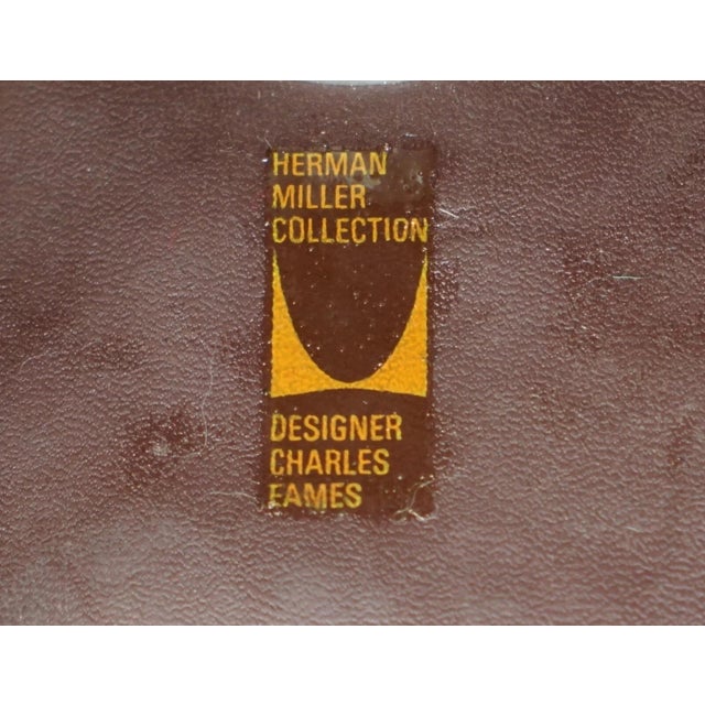 Metal 1960s Herman Miller Eames Time Life Lobby Chair in Brown Leather For Sale - Image 7 of 17