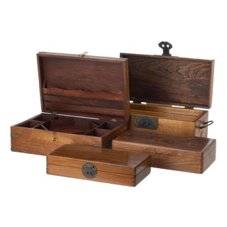 Travel Trunks, 19th Century, Set of 4 For Sale
