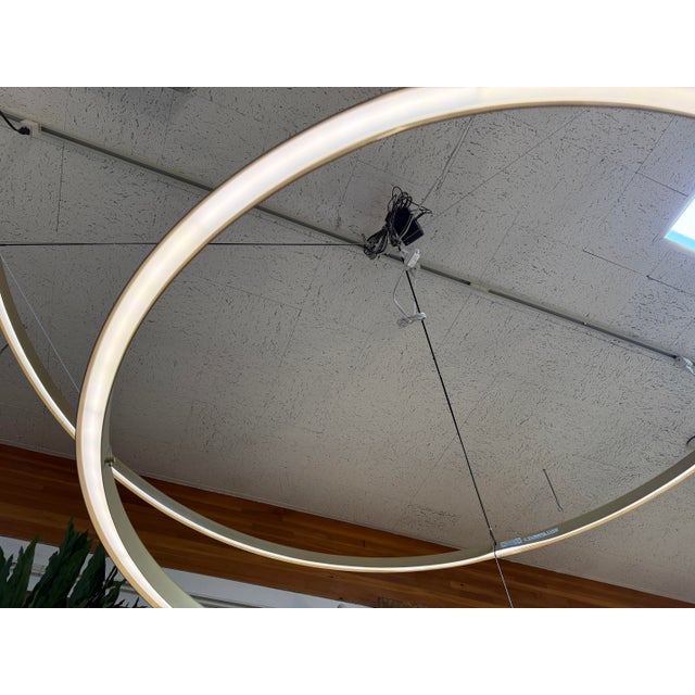 Double Ring Pendant Lighting For Sale - Image 9 of 12