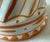 Set of 3 Ceramic Orange and White Hand Painted Molds For Sale - Image 11 of 12