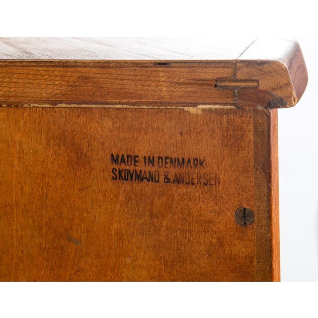 Mid Century Danish Modern Corner Cabinet Teak Wood Bar Tambour Skovmand Andersen For Sale In Sacramento - Image 6 of 12
