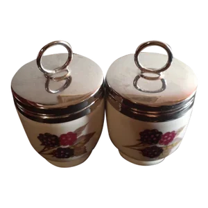 Vintage Royal Worcester England Egg Coddler Set- 2 Pieces