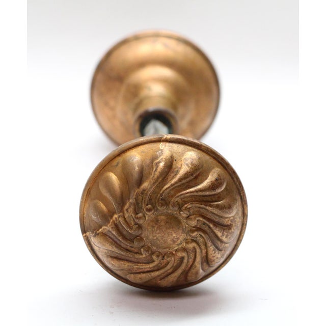 Corbin Bronze Door Knobs With Coppery Brass Patina For Sale - Image 4 of 5