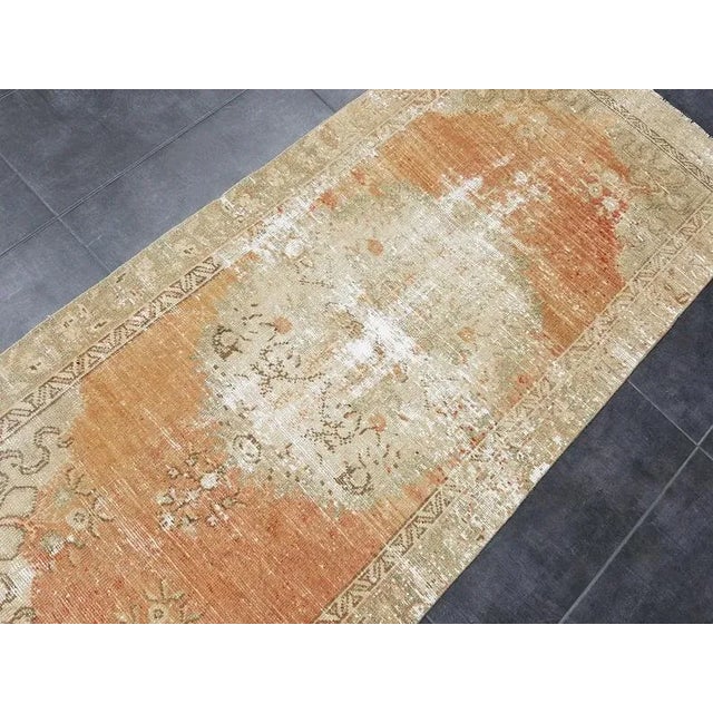 Vintage Mid Century Decorative Rug- 2′9″ × 6′ For Sale - Image 4 of 11