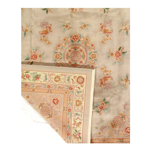 Traditional Light Brown Hand Knotted Chinese Peking 8' X 10' For Sale - Image 3 of 9