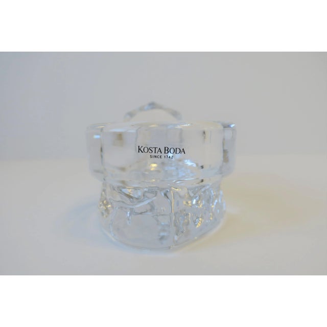 Diamond Solitaire Crystal Jewelry Dish by Kosta Boda Sweden For Sale - Image 10 of 11