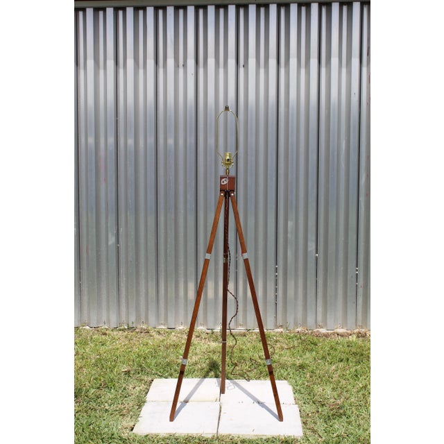 1960s Walnut Original Easel Lamp For Sale - Image 9 of 12