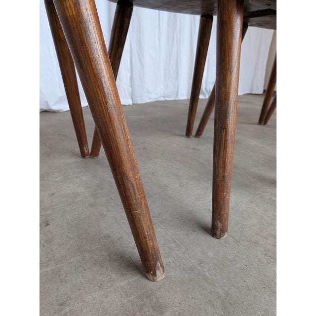 Vintage Brutalist Rustic Farmhouse Dining Chair, 1970s, Set of 4 For Sale - Image 12 of 18