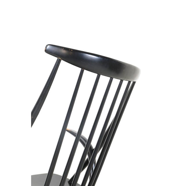 Black Black IW 3 Rocking Chair by Illum Wikkelsø for Niels Eilersen, 1960s For Sale - Image 8 of 18
