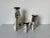 1990s Postmodern - Style Michael Anthony Hand Painted Art Ceramic Candle Holders - Set of 3/ Sold For Sale - Image 10 of 11