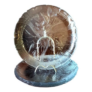 Vintage Arcoroc France Glass Dinner Plates - 4 Pieces For Sale