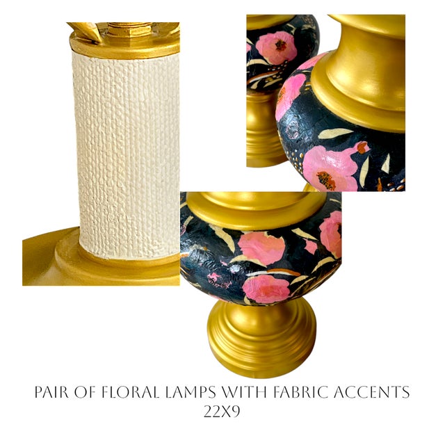 English Hollywood Regency, English Traditional, Regency Modern Botanical Urn Table Lamp Bases, Studio Original Statement Piece - A Pair For Sale - Image 3 of 4