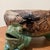 Taupe Vintage Chinese Ceramic Glazed Crackle Planter With Frog’s Caligraphy, Signed For Sale - Image 8 of 12