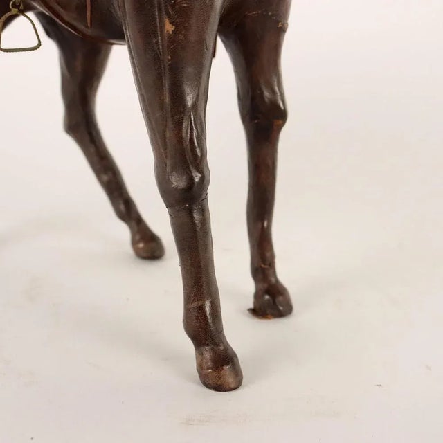 Leather Horse with Metal Elements For Sale - Image 6 of 11