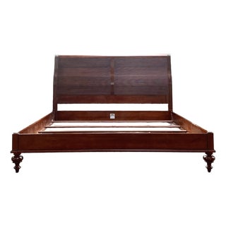 Ethan Allen British Classics “Cinnabar” Cayman Sleigh Bed - King Size For Sale