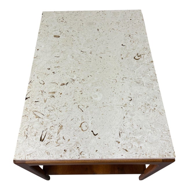 Brown Mid-Century Modern “Rhythm” Marble Sides Table by Lane - A Pair For Sale - Image 8 of 12