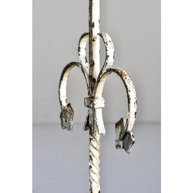Early 20th Century Painted Iron Finial on Stand For Sale - Image 9 of 9