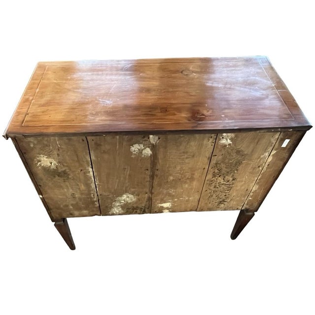 Brown Italian Neoclassical Louis XVI Commode in Cherry For Sale - Image 8 of 17