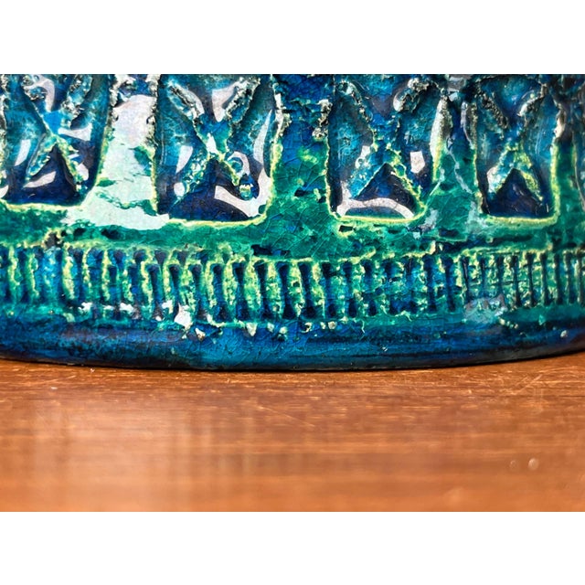 Mid-Century Modern Rimini Blu Pottery Vase by Aldo Londi for Bitossi, Italy, 1960s For Sale - Image 6 of 18