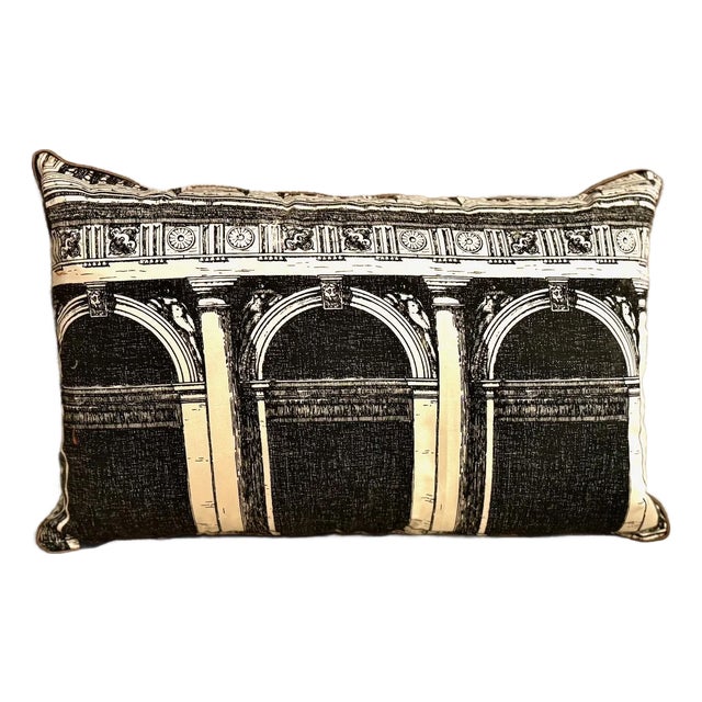 Fornasetti "Architectura" Pillow For Sale