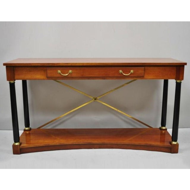 Ethan Allen Medallion Collection, Neoclassical Cherry Console Sofa Hall