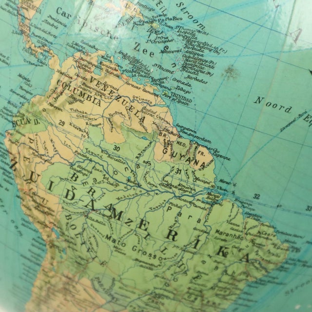Large Vintage Columbus Globe, 1950s For Sale - Image 14 of 15