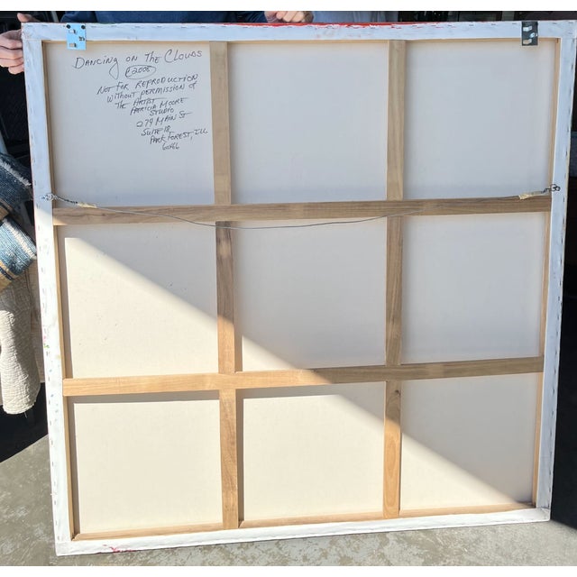 White Patricia Moore Abstract Painting Dancing on the Clouds For Sale - Image 8 of 8