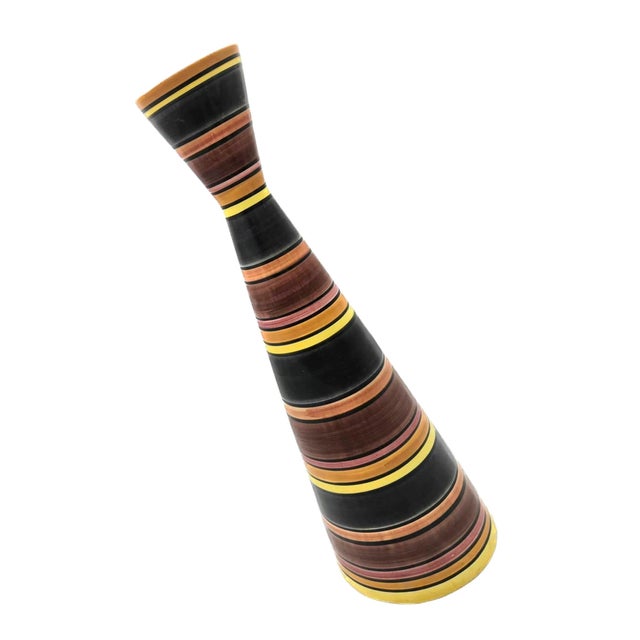 1970s Mid 20th Century Italian Ceramic Vase For Sale - Image 5 of 12