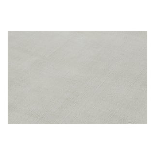 Rug & Kilim’s Oversized Textural Rug in White Tones and Striae For Sale