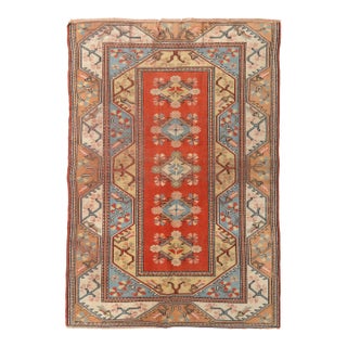 Vintage Turkish Milas Carpet - 5`1″ X 7`7″ For Sale