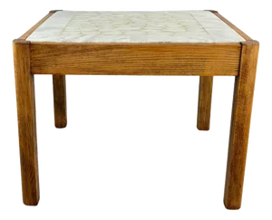 Mid-Century Coffee Table with Marble Top, 1960s