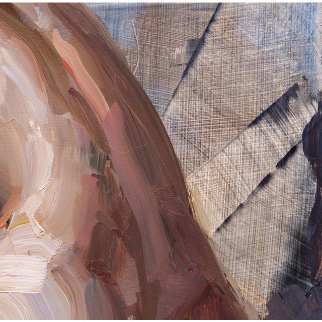 Early 21st Century Exposed by Matt Talbert | Oil On Panel Nude figure in a seated position with a focus on the back. For Sale - Image 5 of 5