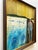 Cerulean Paul Bowen Vintage 1990's Provincetown Modernist " Untitled Blue Trees " Original Signed Framed Mixed Media Painting For Sale - Image 8 of 18
