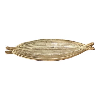 Early 21st Century Michael Aram Golden Palm Plate For Sale