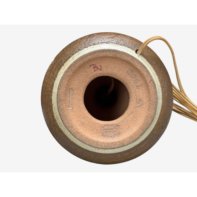 Ceramic Svend Aage Jensen, Søholm, Beige Ceramic, Table Lamp, Denmark, 1970s For Sale - Image 7 of 8