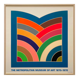 Frank Stella Vintage 1970 Mid Century Modernist Hand Signed Limited Edition Framed Large Fine Art Silkscreen Print 100th Anniversary Museum Poster