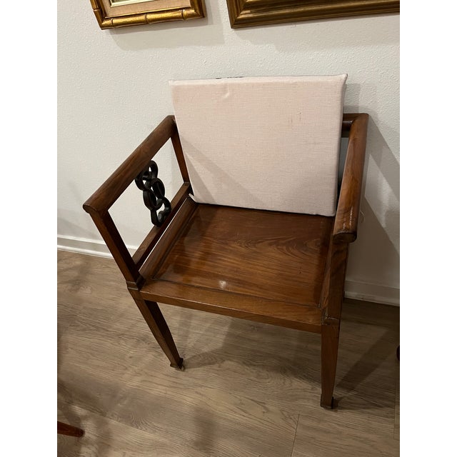 Art Nouveau Vintage Corner Chair For Sale - Image 3 of 4