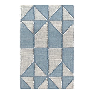 Mark D. Sikes for Dash & Albert Ojai Blue Loom Knotted Cotton Rug, 2'6" x 8' For Sale