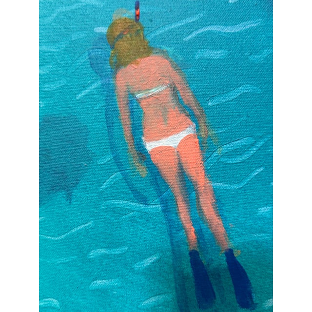 Large Beach Scene Acrylic on Canvas by Joe Davis For Sale - Image 9 of 10