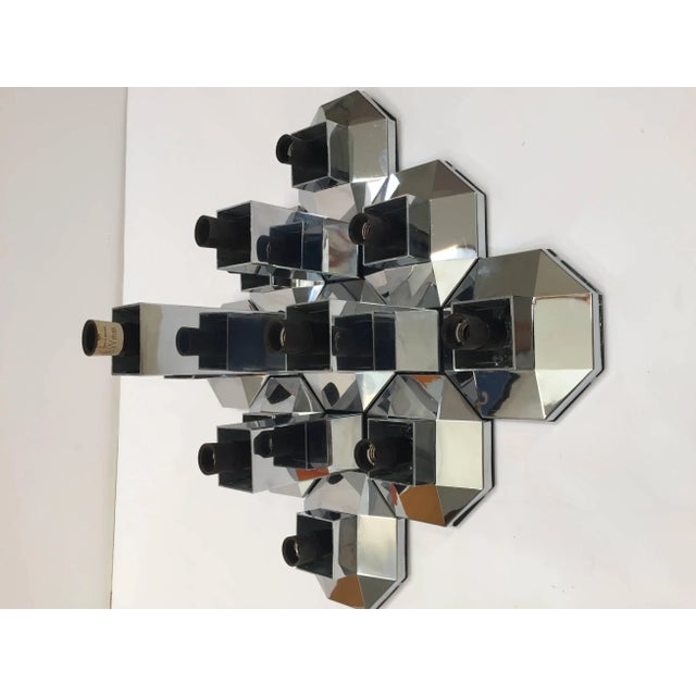 1970s Extra Large Modular Wall or Ceiling Lamp by Motoko Ishii for Staff For Sale In Palm Springs - Image 6 of 10