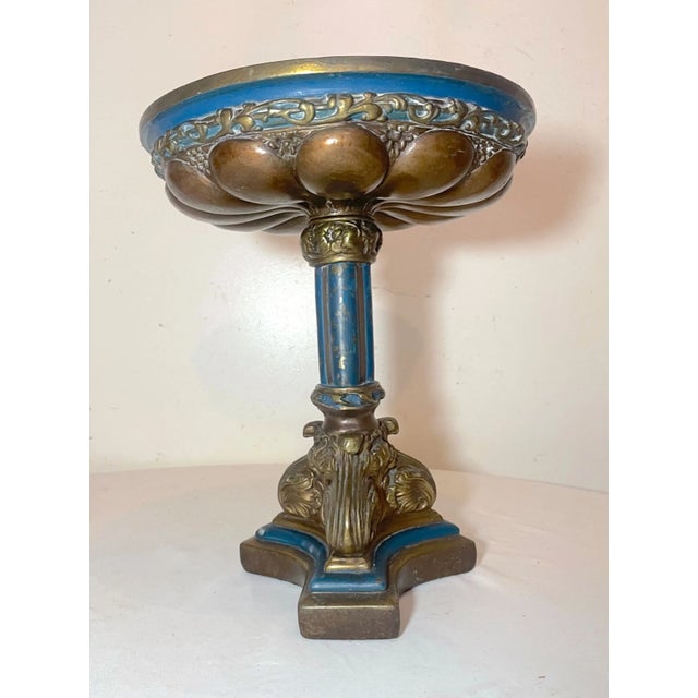 Up for sale is a very large antique bronze clad centerpiece compote made by Armor Bronze Clad Co.. This rare 19th century...