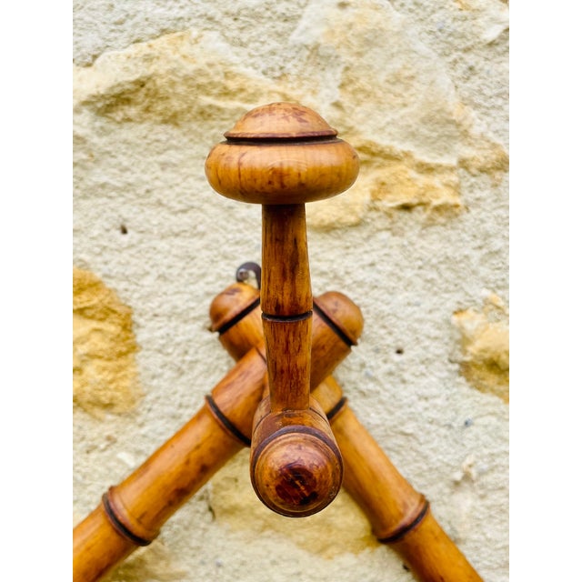 Wall-Mounted Turned Wood Folding Coat Rack, 1920s For Sale - Image 10 of 18