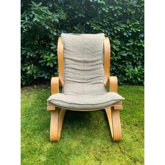 Mid-Century Modern Scandinavian Laminated Beech Lounge Chair in Style of Alvar Aalto, 1960s For Sale - Image 3 of 14
