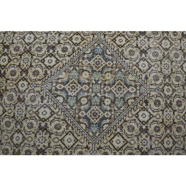 Brown 1970s Vintage Persian Handmade Wool Cotton Brown Area Rug For Sale - Image 8 of 11