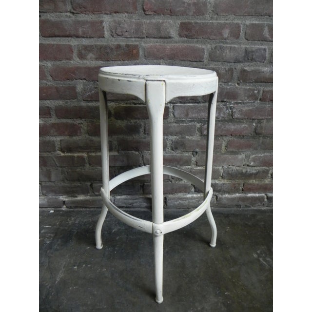 Industrial Steel Stool, 1950s For Sale - Image 4 of 17