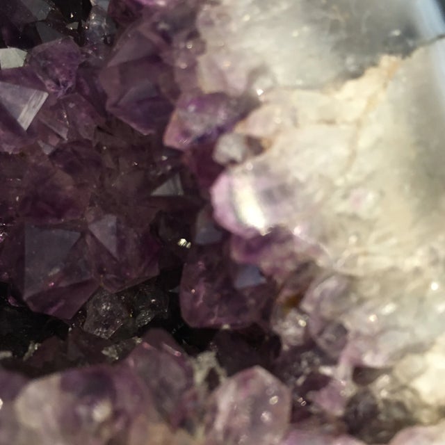 Naturally Occurring Standing Amethyst Crystal Quartz For Sale - Image 4 of 12